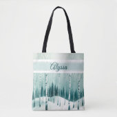 Serene Winter Birch Forest Tasche (Vorderseite)