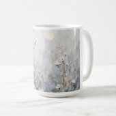Serene Winter Blossoms Abstract Coffee Mug Kaffeetasse (VorderseiteRechts)