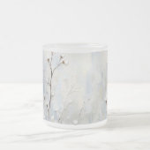 Serene Winter Blossoms Abstract Mug Mattglastasse (Mittel)