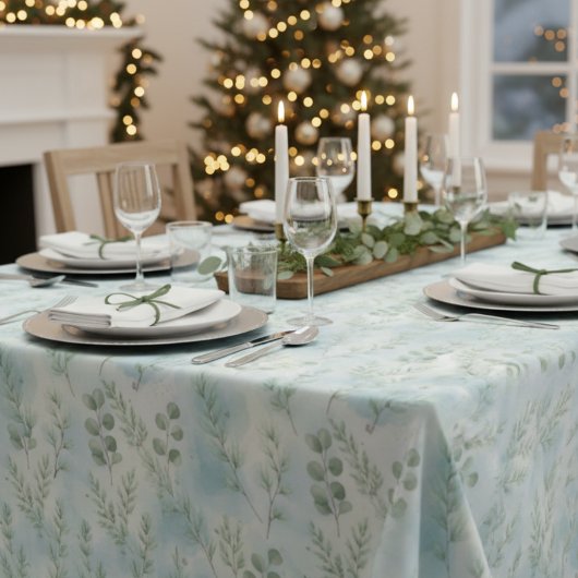 Serene Winter Botanical Table Linen Tischdecke