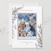 Serene Winter Foliage Foto Feiertagskarte (Vorderseite)