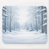 Serene Winter Forest Mouse Pad Mousepad (Vorne)