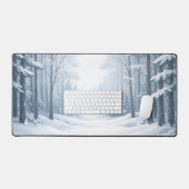 Serene Winter Forest Mouse Pad Schreibtischunterlage (Tastatur & Maus)