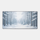Serene Winter Forest Mouse Pad Schreibtischunterlage (Vorderseite)