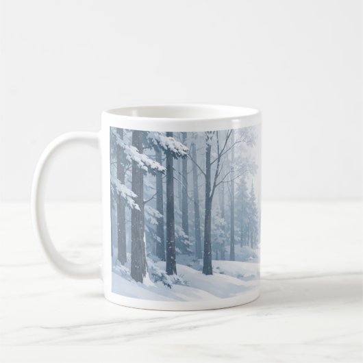 Serene Winter Forest Mug Kaffeetasse (Links)
