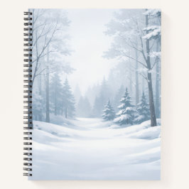 Serene Winter Forest Spiral Notebook Notizblock