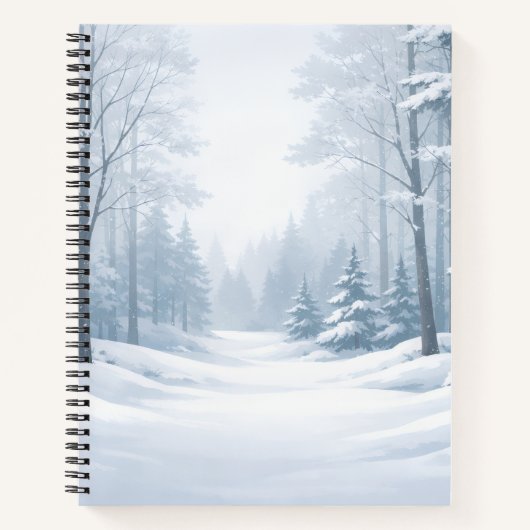 Serene Winter Forest Spiral Notebook Notizblock (Vorderseite)
