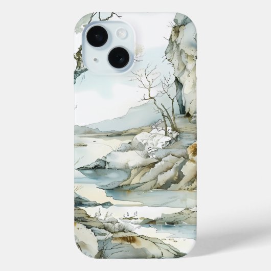 Serene Winter Landscape Phone Case (Rückseite)