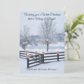 Serene Winter Landscape Snow-draped Trees Feiertagskarte (Stehend Vorderseite)