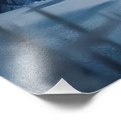 Serene Winter Landschaft mit leuchtenden Weihnacht Fotodruck (Ecke)