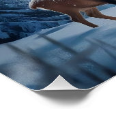 Serene Winter Landschaft mit leuchtenden Weihnacht Poster (Ecke)