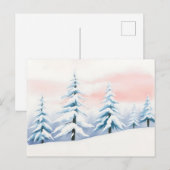 Serene Winter Landschaft mit Pastel Sky Postkarte (Vorne/Hinten)