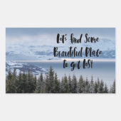 Serene Winter Landschaft Rechteckiger Aufkleber (Vorderseite)