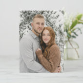 Serene Winter Photo Einladung (Stehend Vorderseite)