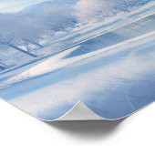 Serene Winter Pond, ruhige Winterlandschaft Poster (Ecke)