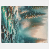 "Serene Winter River Scene" Fleecedecke (Vorderseite (Horizontal))