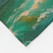 "Serene Winter River Scene" Fleecedecke (Ecke)