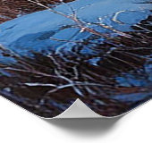 Serene Winter Sunset Over a Snowy Forest Poster (Ecke)