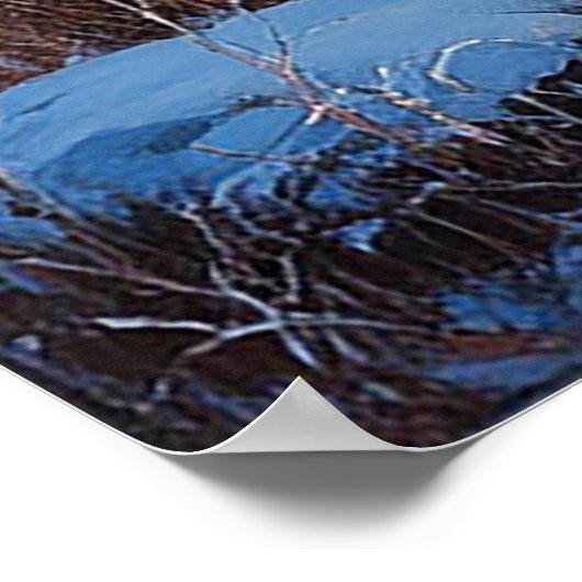 Serene Winter Sunset Over a Snowy Forest Poster (Ecke)