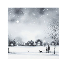 Serene Winter Village: Ruhiger Schneeweg Waterco