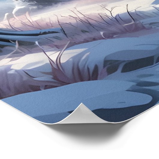 Serene Winterwaldkunst Poster (Ecke)