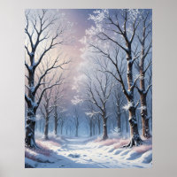Serene Winterwaldkunst