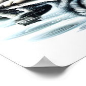 Serene Wolf Familienaase in idyllischer Natur24x18 Poster (Ecke)