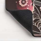 Serene Woman in einem kosmischen Blumentraum Mousepad (Ecke)