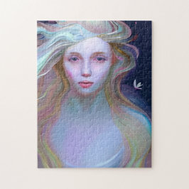 Serene Woman mit Tränen im Auge Puzzle