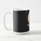 Serene Woman Silhouette in Pastel Waves Kaffeetasse (Links)