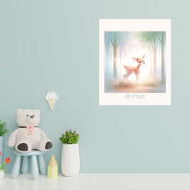 Serene Woodland Fawn - Ruhiger Wald Kinderzimmer A Poster