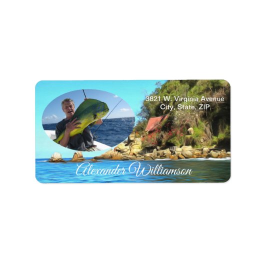 Serene Yelapa Fishing 0758 Anschrift Adressaufkleber (Vorne)