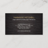 Serene Yoga, Meditation, Zen-Holz-Hintergrund Visitenkarte (Rückseite)