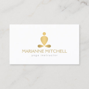 Serene Yoga, Medizin, Zen White Business Card Visitenkarte