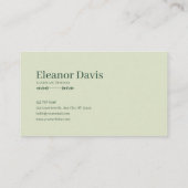 Serene Zen Mountain Lake White Floral Branches Visitenkarte (Rückseite)