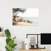 Serene Zypern: Digitalfarben-Kunstdrucke Poster (Heimbüro)