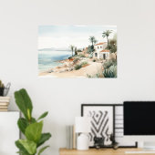 Serene Zypern: Digitalfarben-Kunstdrucke Poster (Heimbüro)