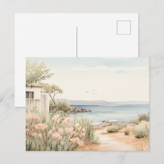 Serene Zypern: Digitalfarben-Kunstdrucke Postkarte (Vorne/Hinten)