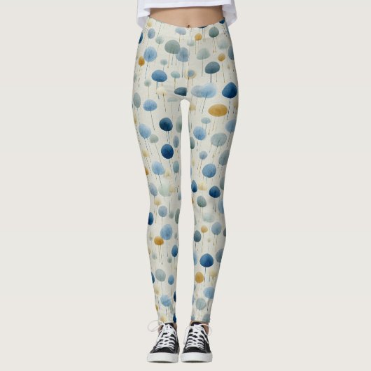 Serenes Regenbogengarten-Blumenmuster (2) Leggings (Vorderseite)