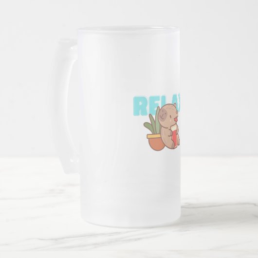 SereneSipper Mattglas Bierglas (Vorderseite Links)