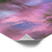 Serenfluss inmitten von Kirschblüten Poster (Ecke)