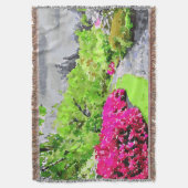 Serengegartenweg mit lebhaften rosa Blume Decke (Vorderseite Vertikal)