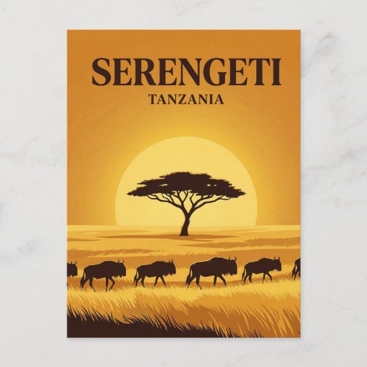 Serengeti, Arusha, Mara Postkarte (Vorderseite)
