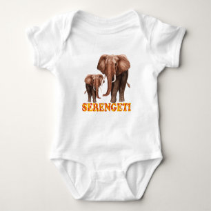 Serengeti Elephant Baby Strampler
