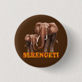 Serengeti Elephant Button (Vorderseite)