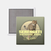 Serengeti National Park (Cheetah) WT Magnet (Vorderseite/Rückseite)