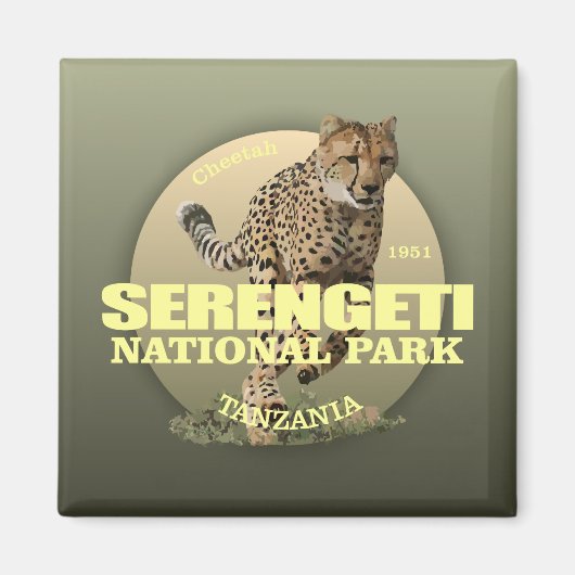 Serengeti National Park (Cheetah) WT Magnet (Vorne)