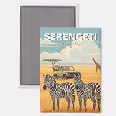Serengeti National Park Tanzania Zebras Magnet (Vorderseite/Rückseite)