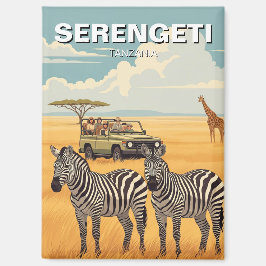 Serengeti National Park Tanzania Zebras Magnet
