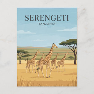 Serengeti-Nationalpark Giraffen Tansania Postkarte